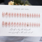 Press-On Nail Set Floral Peel & Stick Long-Lasting