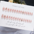 Press-On Nail Set Floral Peel & Stick Long-Lasting