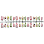 Press-On Nail Set Floral Peel & Stick Long-Lasting