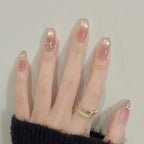 Press-On Nail Set Floral Peel & Stick Long-Lasting