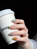 Press-On Nail Set Floral Peel & Stick Long-Lasting