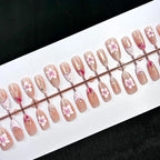 Press-On Nail Set Floral Peel & Stick Multiple Sizes