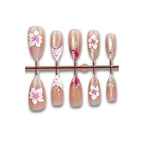 Press-On Nail Set Floral Peel & Stick Multiple Sizes