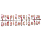 Press-On Nail Set Floral Peel & Stick Multiple Sizes