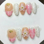 Press-On Nail Set Floral Peel & Stick Reusable
