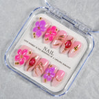 Press-On Nail Set Floral Peel & Stick Reusable