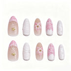 Press-On Nail Set Floral Peel & Stick Reusable
