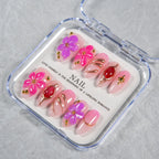 Press-On Nail Set Floral Peel & Stick Reusable