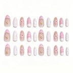 Press-On Nail Set Floral Peel & Stick Reusable