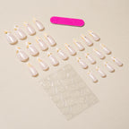 Press-On Nail Set Floral Peel & Stick Reusable