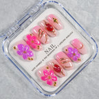 Press-On Nail Set Floral Peel & Stick Reusable