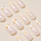 Press-On Nail Set Floral Peel & Stick Reusable