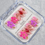 Press-On Nail Set Floral Peel & Stick Reusable