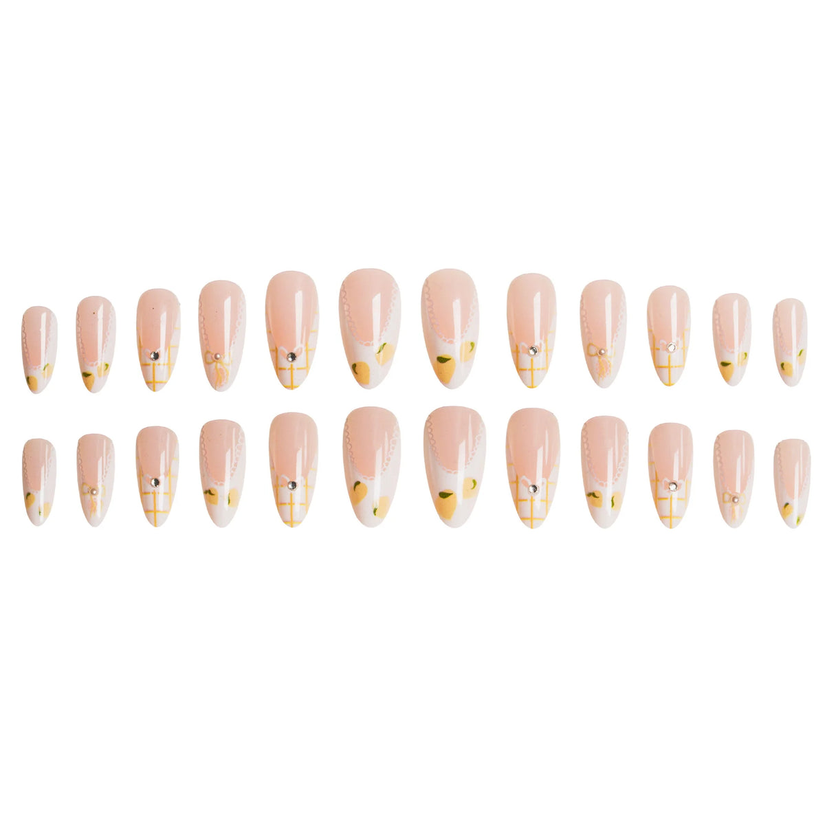 Press-On Nail Set Floral Peel & Stick Reusable