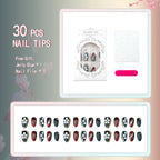Press-On Nail Set Floral Peel & Stick Two-Week Wear