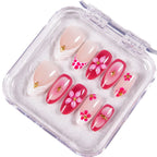 Press-On Nail Set Floral Peel & Stick Violet