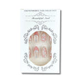 Press-On Nail Set Floral Pink Rose Multi-Size Long-Lasting