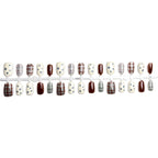 Press-On Nail Set Floral & Plaid Fits Multiple Sizes