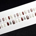 Press-On Nail Set Floral & Plaid Fits Multiple Sizes