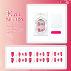 Press-On Nail Set Floral & Polka Dot Adhesive Tabs