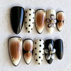 Press-On Nail Set Floral & Polka Dot Easy Application