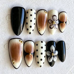 Press-On Nail Set Floral & Polka Dot Easy Application