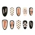 Press-On Nail Set Floral & Polka Dot Easy Application