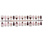 Press-On Nail Set Floral & Polka Dot Long-Lasting