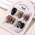 Press-On Nail Set Floral & Polka Dot No Glue