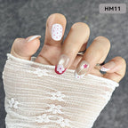 Press-On Nail Set Floral & Polka Dot Ready Adhesive