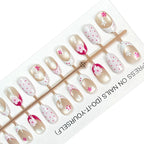 Press-On Nail Set Floral & Polka Dot Ready Adhesive