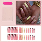 Press-On Nail Set Floral & Polka Dot Reusable