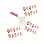 Press-On Nail Set Floral & Polka Dot Reusable