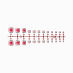 Press-On Nail Set Floral & Polka Dot Reusable