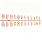 Press-On Nail Set Floral & Polka Dot Reusable Non-Toxic