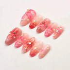 Press-On Nail Set Floral Pre-Applied Adhesive