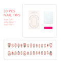 Press-On Nail Set Floral Print 30 Tips