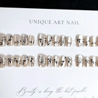 Press-On Nail Set Floral Print Long-Lasting