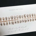 Press-On Nail Set Floral Print Long-Lasting