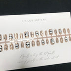 Press-On Nail Set Floral Print Long-Lasting