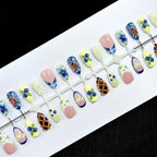Press-On Nail Set Floral Reusable & Easy Application
