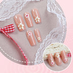 Press-On Nail Set Floral Reusable Easy Application