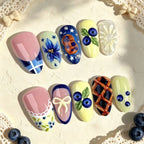 Press-On Nail Set Floral Reusable & Easy Application