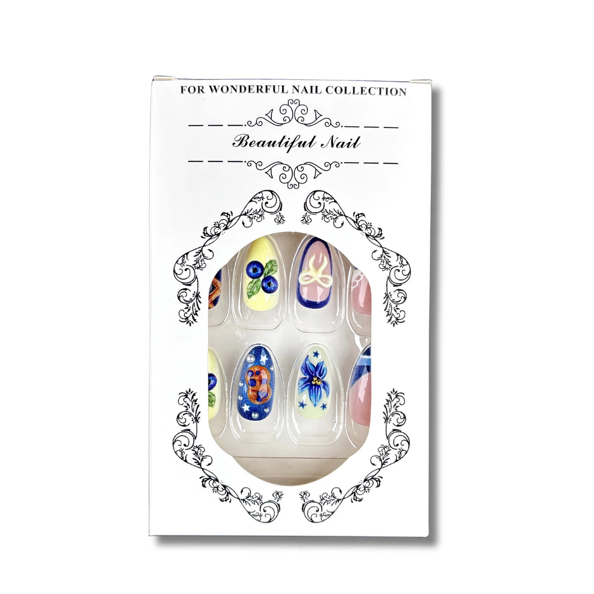 Press-On Nail Set Floral Reusable & Easy Application
