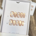 Press-On Nail Set Floral Reusable Easy Application