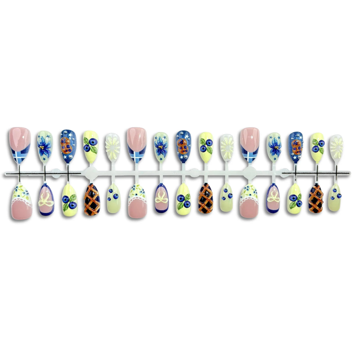 Press-On Nail Set Floral Reusable & Easy Application