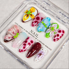 Press-On Nail Set Floral Reusable Instant Application