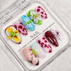 Press-On Nail Set Floral Reusable Instant Application