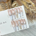 Press-On Nail Set Floral Reusable Multiple Sizes