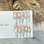 Press-On Nail Set Floral Reusable Multiple Sizes